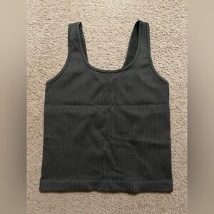 a new day Black Ribbed Tank Top